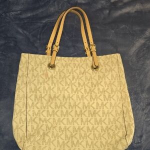 Michael Kors Beige Signature Tote